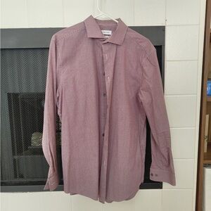 Calvin Klein Men's Maroon Dress Shirt